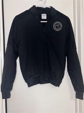 Gymshark Black Heritage Quarter Zip Pullover Sweatshirt XS